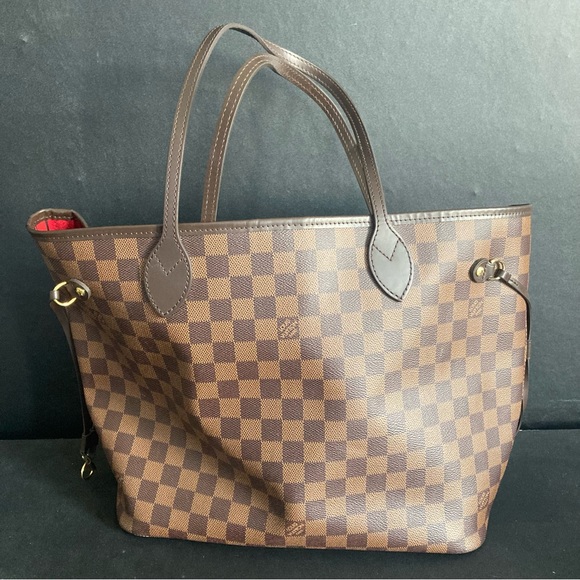 Louis Vuitton: Neverfull MM Checkered Tote Bag (Authenticated) 🤎 - Picture 2 of 9